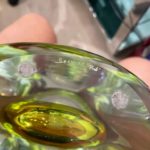 Large Seguso Vetri d'Arte Citron and Clear Murano Vase by Flavio Poli