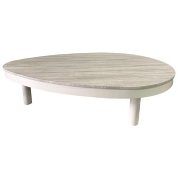 Monumental French Biomorphic Cocktail Table w/ Marble Top