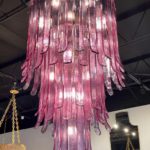 Monumental a.v. Mazzega 3-Tier Lilac Murano Glass Chandelier