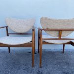 Pair of Finn Juhl No. 48 Danish Modern Chairs for Baker, 1950's