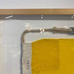 Framed WW II Nautical Signal Flag 'Yellow & Blue'