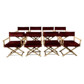 Vintage JMF Style Director Chairs, Set of 8