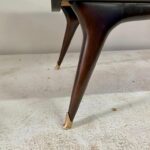 Exquisite Burl Wood Veneer and Brass Italian Commode from 1940's