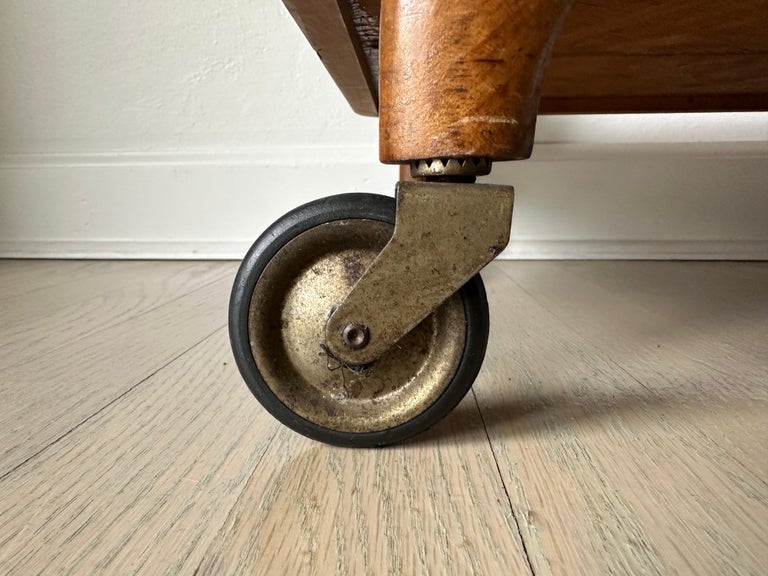 Vintage Walnut Cesare Lacca Tea Trolley Cart for Cassina