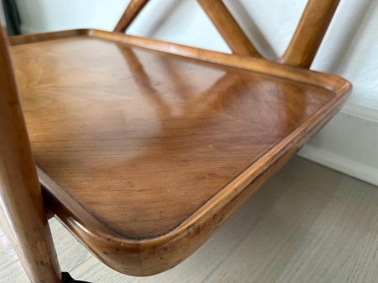 Vintage Walnut Cesare Lacca Tea Trolley Cart for Cassina