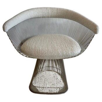 Original Vintage Chrome Warren Platner for KNOLL Armchairs, Pair