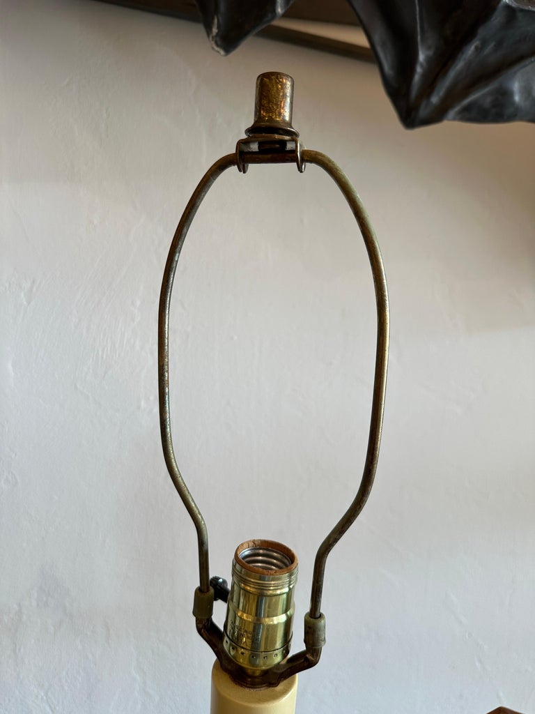 Turned Wood Lamps with Chess Pawn Design, Pair