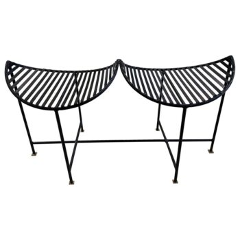 Sculptural Iron Eyelash Design Bench
