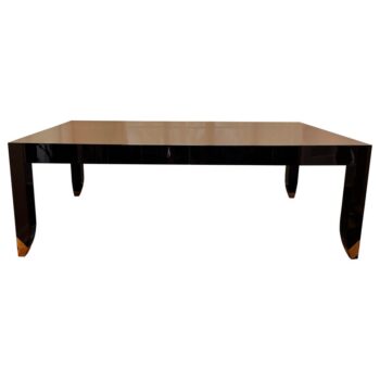 Original Vintage Karl Springer Executive Black Lacquered Desk