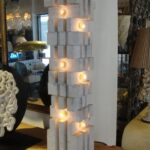 Italian White Marble Constructionist Lamp