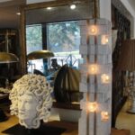 Italian White Marble Constructionist Lamp
