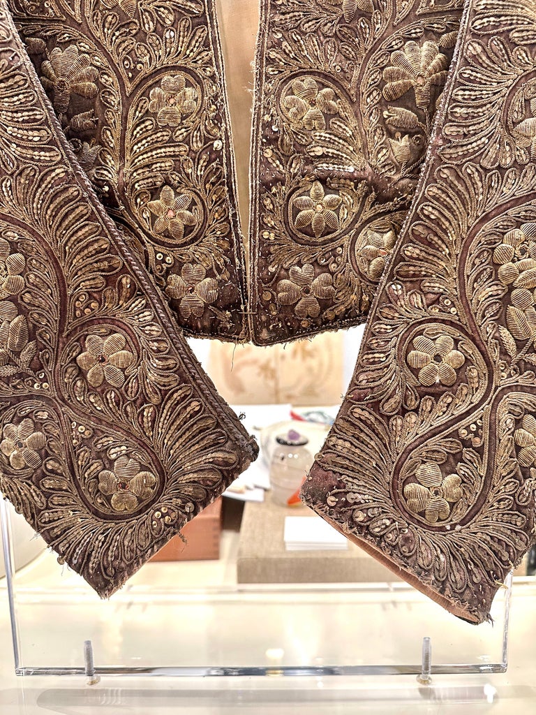 Antique Matador/ Bull Fighter's Jacket in Custom Acrylic Box, circa 1850s