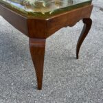 Reverse Painted Thick Glass Art Deco Cocktail / Coffee Table