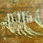 Reverse Painted Thick Glass Art Deco Cocktail / Coffee Table