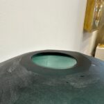 Emerald Green Faceted Murano Glass Vase