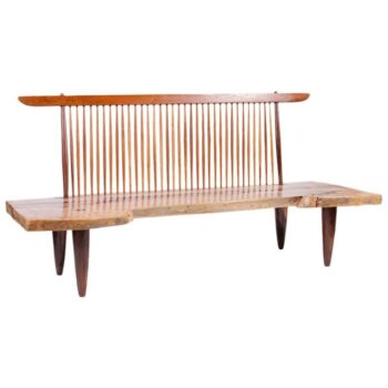 Live Edge Exceptional Walnut Slab Bench