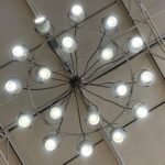 Extremely Rare Stilnovo Articulating Globe 18-Light Chandelier