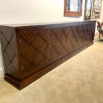 Long French Mid-Century Lattice Front Sideboard/ Cabinet