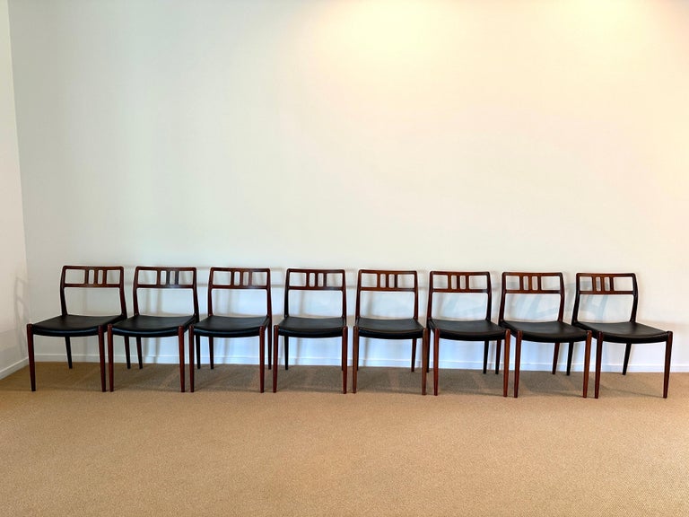 Model 79 Rosewood Chairs by Niels O. Møller for J.L. Møllers Møbelfabrik