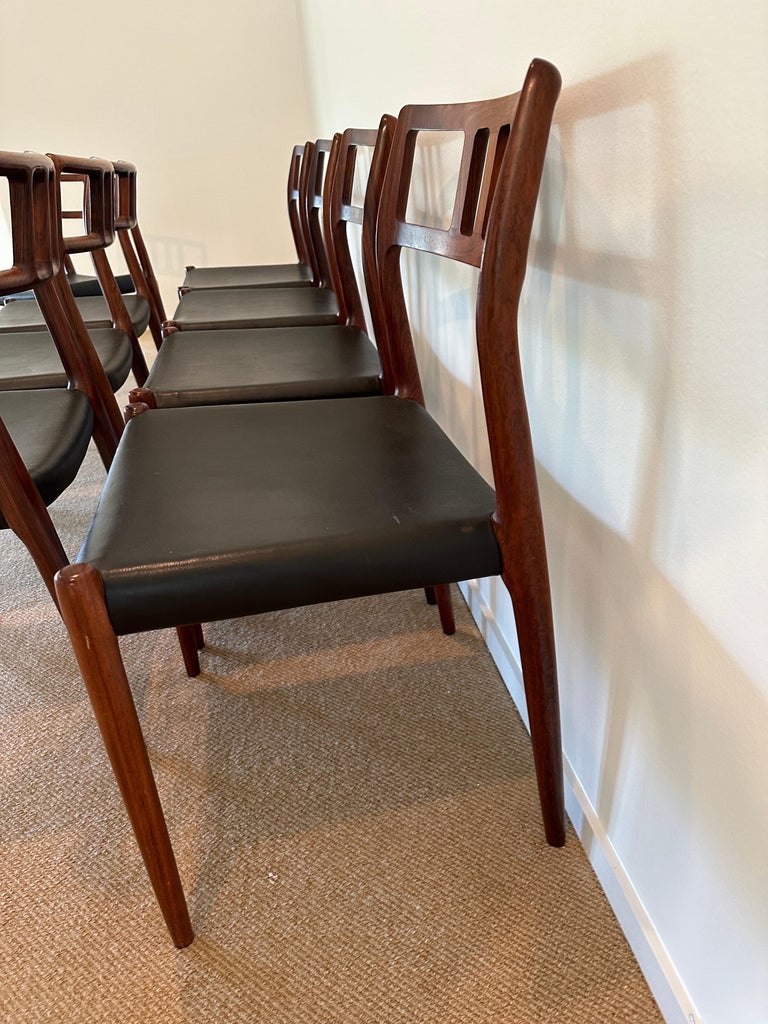 Model 79 Rosewood Chairs by Niels O. Møller for J.L. Møllers Møbelfabrik