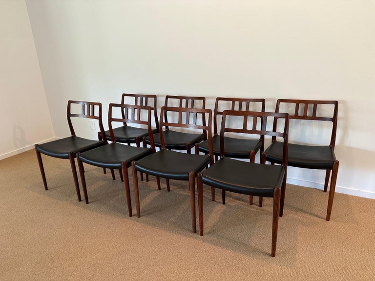 Model 79 Rosewood Chairs by Niels O. Møller for J.L. Møllers Møbelfabrik