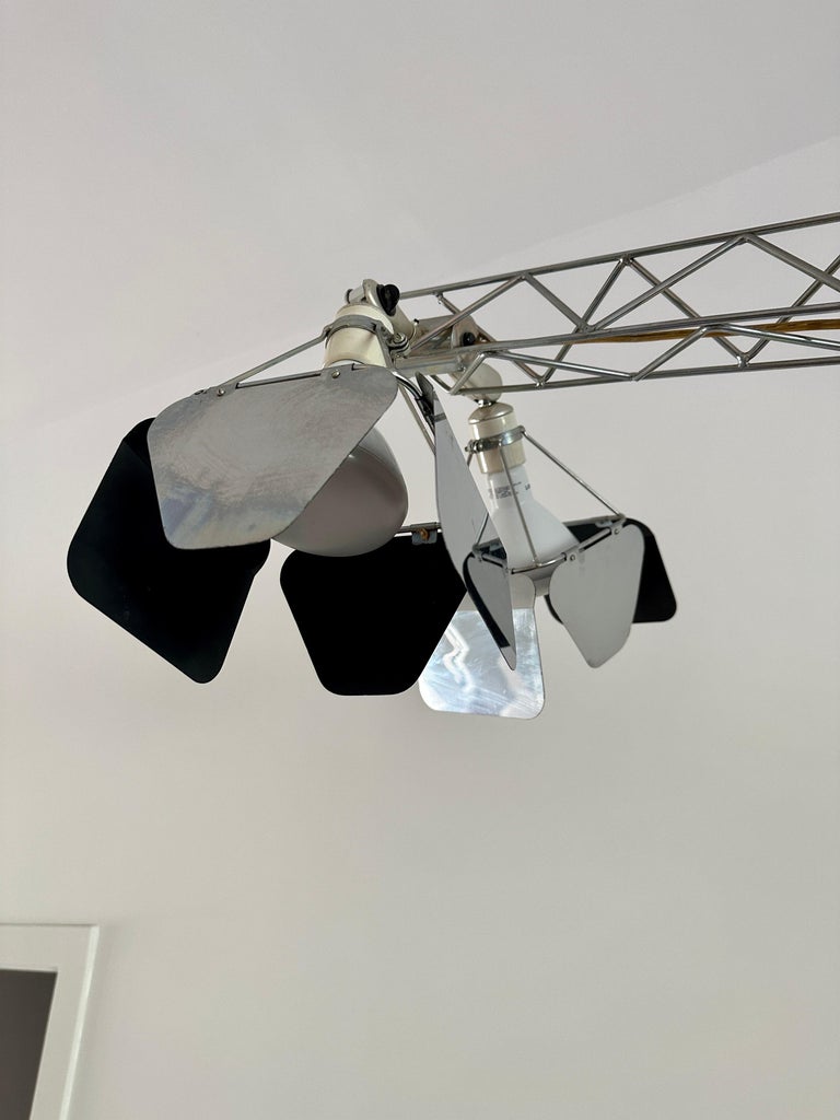 Extra Large Vintage Curtis Jeré Crane Floor Light