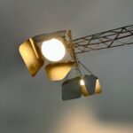 Extra Large Vintage Curtis Jeré Crane Floor Light