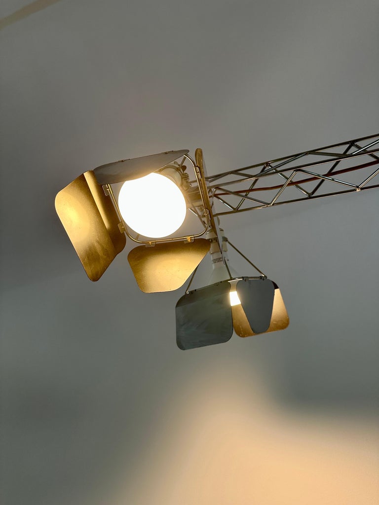 Extra Large Vintage Curtis Jeré Crane Floor Light