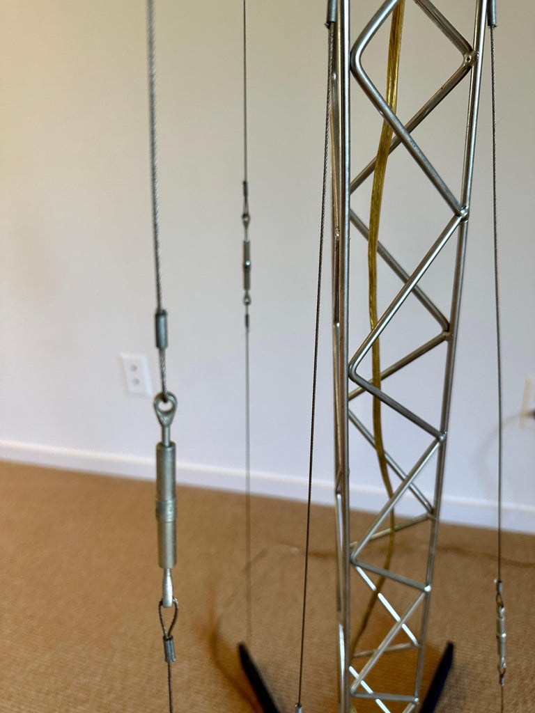 Extra Large Vintage Curtis Jeré Crane Floor Light