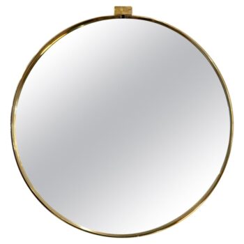 Sergio Mazza Italian 1960's Brass Strap Mirror