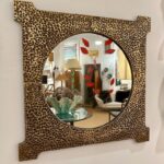 Exquisite Brutal Hammered Bronze Wall Mirror