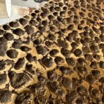 Exquisite Brutal Hammered Bronze Wall Mirror