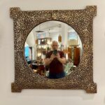 Exquisite Brutal Hammered Bronze Wall Mirror