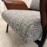 Pair of Alba Stitched Leather Lounge Chairs by Gustavo Pulitzer for Arflex