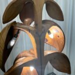 Extraordinary Rhubarb Leaf Sculpture Lamp by Bartolozzi & Maioli