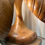 Extraordinary Rhubarb Leaf Sculpture Lamp by Bartolozzi & Maioli