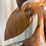 Extraordinary Rhubarb Leaf Sculpture Lamp by Bartolozzi & Maioli