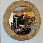 Rustic Oversized Wood Framed Mirror
