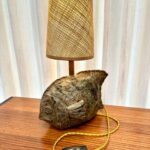 French Earthenware Fish Table Lamp
