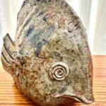 French Earthenware Fish Table Lamp
