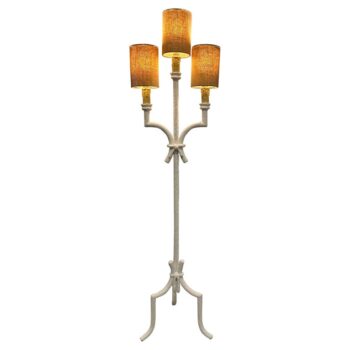 Vintage French Plaster Floor Lamp/ Torchère in the Giacometti Manner