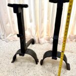 Massive Pair of Wrought Iron 18th Century Fire Dogs/ Andirons
