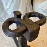 Massive Pair of Wrought Iron 18th Century Fire Dogs/ Andirons