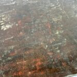 Vintage French Distressed Metal Folding Bistro Table