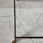 Vintage French Distressed Metal Folding Bistro Table