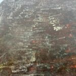 Vintage French Distressed Metal Folding Bistro Table