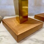 Pair of Jean-Claude Hug Mounted Brass Sculptures - SIGNED