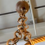 1950's Rope Chandelier by French Designers Adrien Audoux and Frida Minet