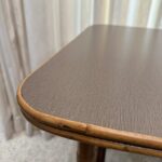 French Bamboo Desk + Chair Attributed to Louis Sognot