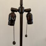 Heavy Ceramic Textural Trapezoidal Table Lamp, 1960's